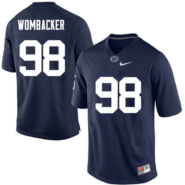 NCAA Nike Men's Penn State Nittany Lions Jordan Wombacker #98 College Football Authentic Navy Stitched Jersey AGS6698JF